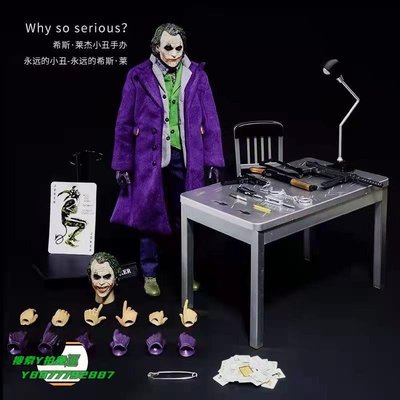 【熱賣精選】蝙蝠俠周邊SHF小丑joker希斯萊杰 1/6布衣可動手辦蝙蝠俠黑暗騎士模型擺件