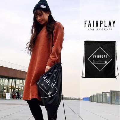 【GT】FairPlay 黑 束口袋 抽繩 肩背 手提 包包 提袋 籃球袋 手提包 手提袋 後背包 後背袋 台灣限定