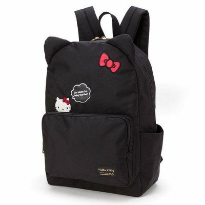 經典黑色款Hello Kitty女背包 旅行女包 電腦包 可當書包使用 kitty 雙肩包 包