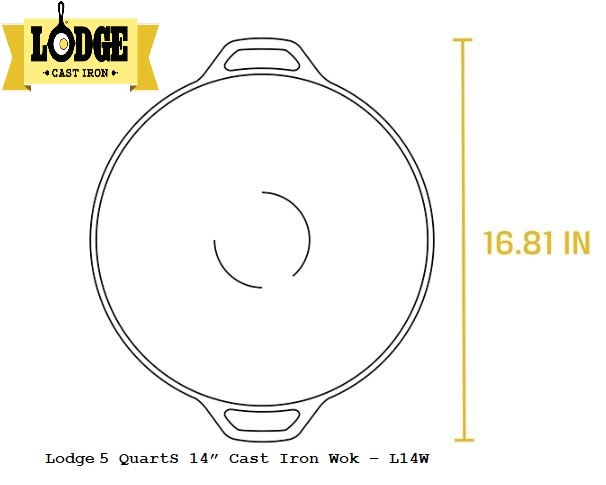 Lodge 14 Cast Iron Wok - L14W