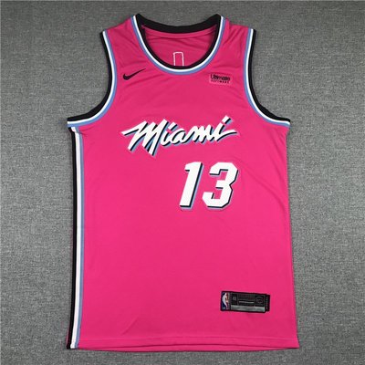 阿德巴約 (Bam Adebayo)NBA邁阿密熱火隊 城市版 粉色 球衣 13號