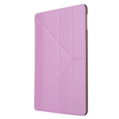GMO 4免運Apple iPad 9.7吋 2017 2018蠶絲紋Y型 皮套保護套保護殼 手機套手機殼粉紅色