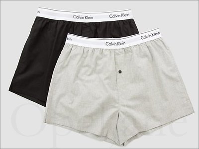 Calvin Klein CK 男內著 卡文克萊黑灰色寬鬆四角褲 平口褲 內褲 兩件一組 S M L XL 號