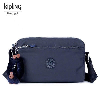 新款熱銷 Kipling 猴子包 K16217 深藍 輕量輕便多夾層 斜背肩背包 多夾層 大容量 隨身包 日常 防水 限時優惠