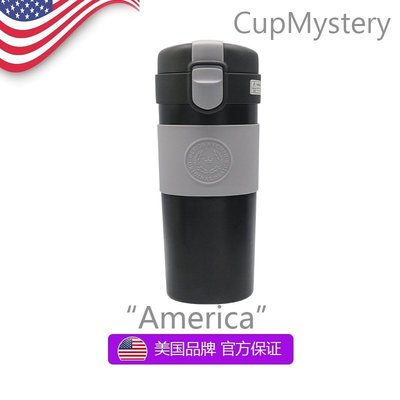 熱賣  美國 cup mystery 黑色 帶提繩車載保溫杯旅行杯便攜水杯進口材質