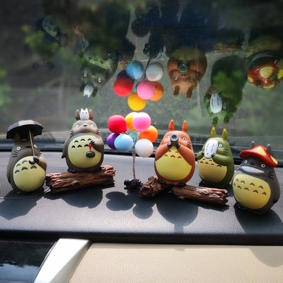 小號宮崎駿龍貓汽車擺件卡通車內玩具公仔家居蛋糕烘焙裝飾用品