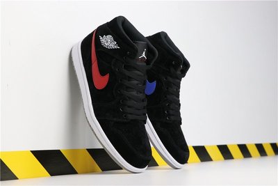 Air Jordan 1 MID 黑紅藍鉤子 鴛鴦 休閒運動 籃球鞋 554724-065 男鞋