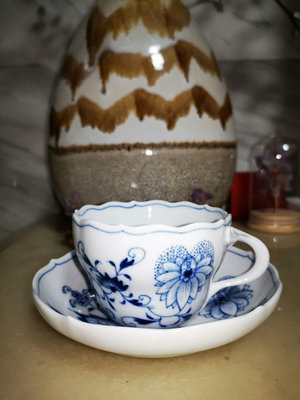 德國MEISSEN梅森藍洋蔥咖啡杯碟