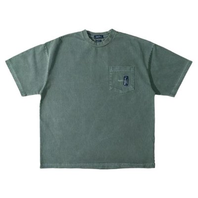 日本NAUTICA東京蜡染水洗刺繡口袋大英文字logo男裝短袖T恤tee