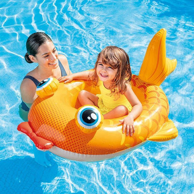 水上設備 游泳 美國INTEX59380 泳池巡洋艦 嬰兒充氣玩具船 兒童卡通浮排