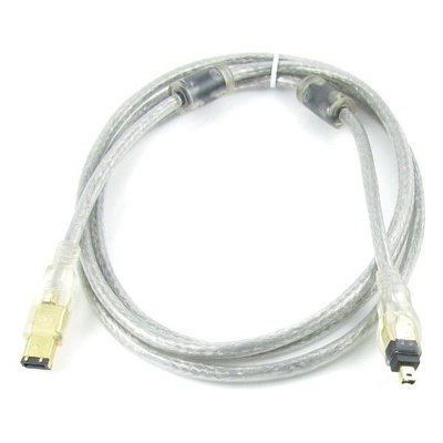 IEEE 1394火線 6p公-4p公 鍍金連接器+金編織網遮蔽+磁環抗干擾 高速FireWire傳輸數據線 1.5米
