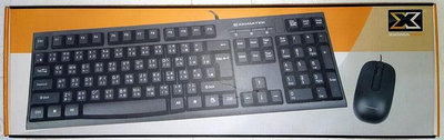 XIGMATEK 富鈞 XK-100 USB 有線鍵盤滑鼠組  全新品