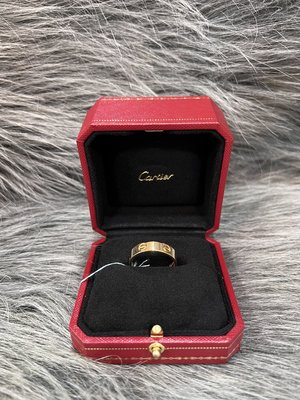 Cartier 卡地亞 LOVE RING 黃 18 K 金 750 螺絲 戒 戒指