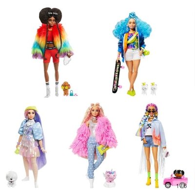 特價 正版 Barbie  Extra Doll 時尚造型 前衛 寵物 芭比 娃娃