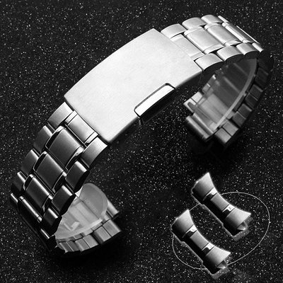 勞力士 SEIKO 20 毫米 22 毫米彎曲末端不銹鋼錶帶通用替換腕帶錶帶適用於勞力士錶帶精工手鍊錶帶錶帶銀金錶帶手錶