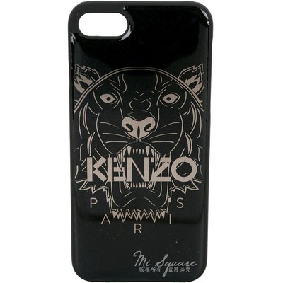現貨熱銷-KENZO 3D Tiger iPhone 7 虎頭圖案塑料手機殼(黑色) 1720409-06