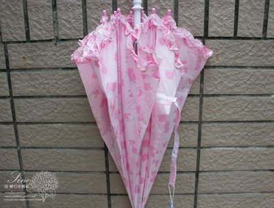 【36號日本雜貨直營】日本 Sanrio 可愛Hello Kitty 草莓圖樣 兒童直立傘