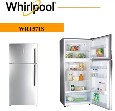【貨到付款25600】惠而浦Whirlpool智慧變頻一級超薄機身570公升上下門冰箱WRT571S