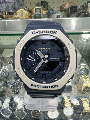 【金台鐘錶】CASIO卡西歐 G-SHOCK 超人氣的八角錶殼設計 農家橡樹 (海軍藍) GA-2110ET-2A