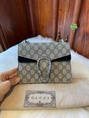 【二手】GUCCI 古馳黑邊酒神 小號 大爆款 單肩包斜挎包鏈條包