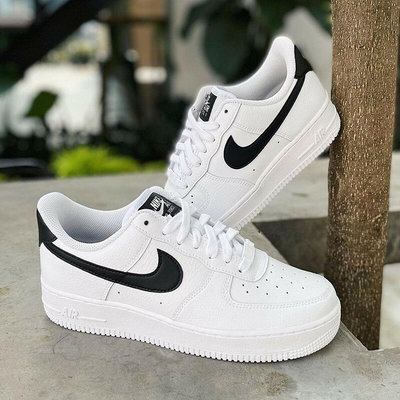 NIKE AIR FORCE 1 熊貓 全白黑勾 AF1 鐵牌 小GD 白黑 低筒休閒鞋【DD8959-103】