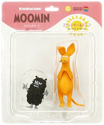 日本正版 UDF MOOMIN 系列2 慕敏 嚕嚕米 阿丁 Stinky &amp; 大耳 Sniff 模型 公仔 日本代購
