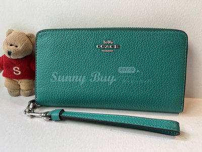 【Sunny Buy 精品館】◎現貨◎ Coach C4451 綠色荔枝紋手腕長夾 風琴長夾