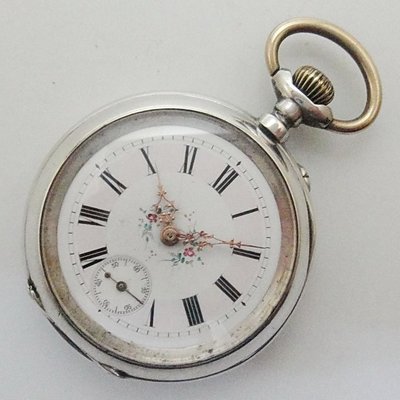 【timekeeper】  極美1900年瑞士製純銀精雕三門懷錶(免運)