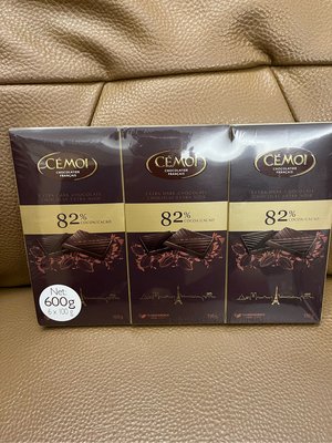 法國進口 CEMOI 82%黑巧克力一組100g*4盒    319元--可超商取貨付款