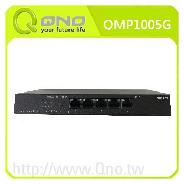 QNO 俠諾 QMP1005G網管型 PoE交換器 4port 供電器