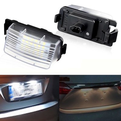 2 件LED 車牌燈適用於日產 英菲尼迪 G25 G35 G37 S60 Sedan (二代)牌照燈-飛馬汽車