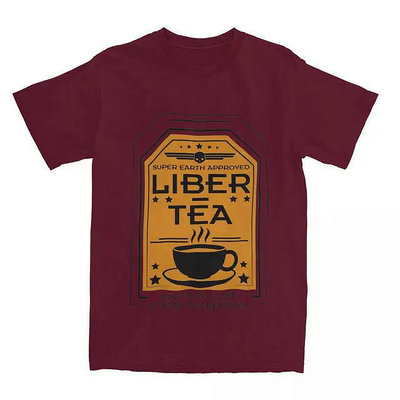 Game Helldivers 2 Liber-Tea T 恤純棉原創衣服男士女士 T 恤 Liber Tea 配飾復古满599免運