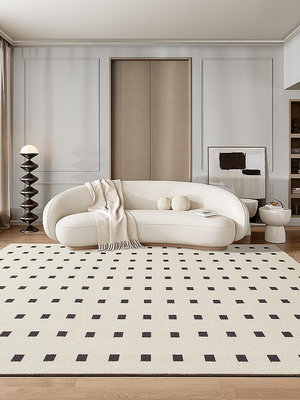 現貨：黑石公寓法式輕奢客廳地毯新西蘭羊毛防水防污沙發毯臥室高級感