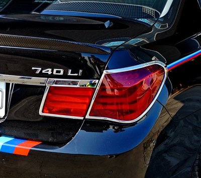 ~圓夢工廠~ BMW 7系列 F01 F02 F03 F04 2008~2014 改裝 鍍鉻銀車燈框飾貼 後燈框 尾燈框