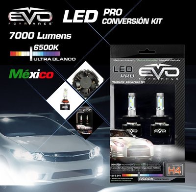 (全館免運費) EVO品牌 LED大燈套裝組_2入裝 H8 6000K超白光 12V/24V KYMCO NIKITA