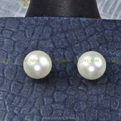 珍珠林~6MM最高級南洋砂霧面貝珍珠耳環-白色.每副$399(另有8.10.12MM) #061+3