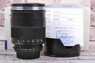 【台中品光攝影】Carl Zeiss T* 35mm F1.4 ZF.2 公司貨 For Nikon FL#62669