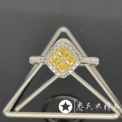 【惠民精品】 #1110905c 造型天然鑽石戒指0.1克拉x4