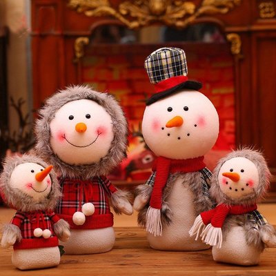 現貨圣誕節雪人公仔娃娃酒店櫥窗裝飾圣誕節新年禮物圣誕桌面裝飾擺件