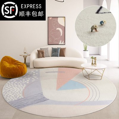 米可家飾~客廳裝飾地毯臥室圓形地毯設計公司來圖定制簡約多種材質加厚手工地毯手工地毯