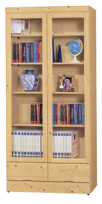 8號店鋪 森寶藝品傢俱f-23品味生活書房系列780-2 松木3×6尺下抽書櫥(正面實木)