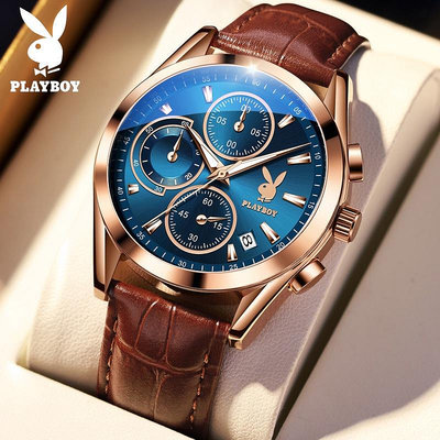 PLAYBOY 品牌手錶 (原裝正品+原裝盒子）3042 多功能運動計時 夜光 石英錶 時尚男士手錶