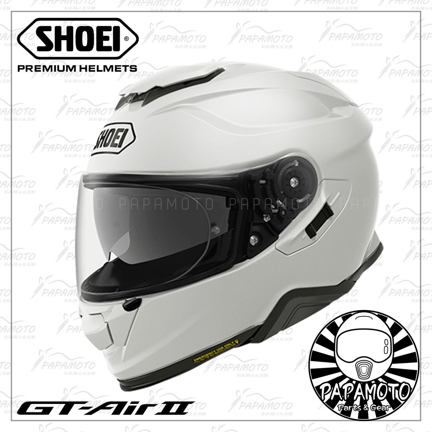 【趴趴騎士】SHOEI GT-AIR II - 白 (全罩安全帽 內墨片 GTAIR 2 SENA SRL2 藍芽耳機