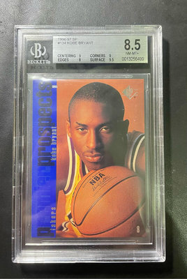 1996 Upper Deck SP #134 Kobe Bryant Lakers RC Rookie 科比新人卡 鑑定 BGS8.5 9