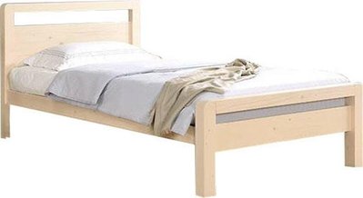 【風禾家具】FNC-4-1@洗白色3.5尺單人床台【台中市區免運送到家】床架 床舖 兒童床 松木實木 傢俱