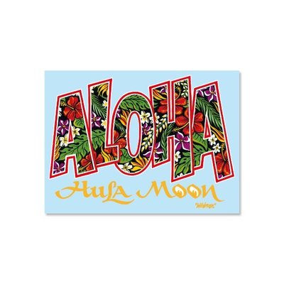 (I LOVE樂多)日本進口 Hula MOON ALOHA Sticker 海灘印花文字貼紙