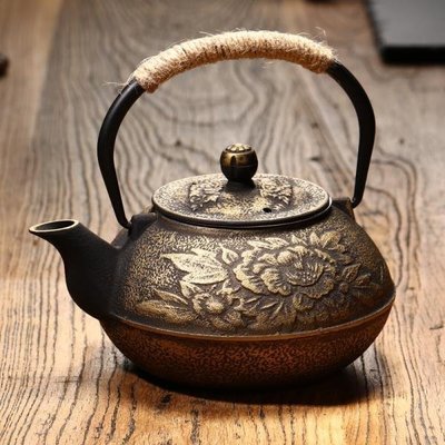 現貨熱銷-和成堂 鑄鐵壺無涂層 鐵茶壺日本南部生鐵壺茶具燒水煮茶老鐵壺XBD