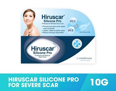 Hiruscar Silicone Pro 10g  Scar Care for Scars and Keloids
