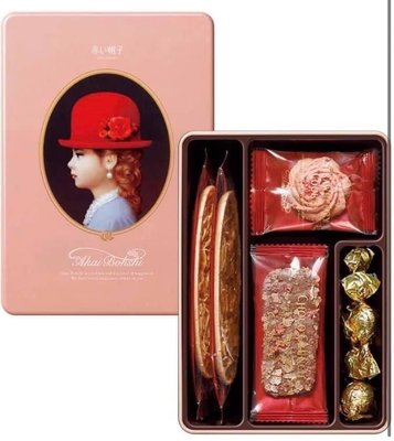 *B' Little World * [預購] 日本高帽子 鐵盒餅乾系列 - 新品粉帽子 12入禮盒