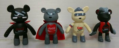 龍廬-自藏出清~公仔-2007年Coke KIDs可口可樂Coca Cola 酷樂小子1代 Zero公仔一套四款/老玩物